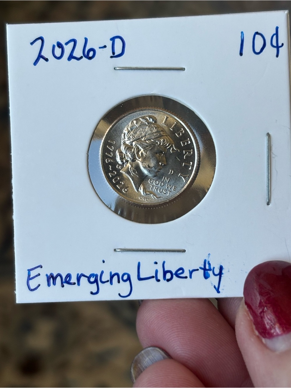 Emerging Liberty 2026-D Commemorative Dime - Silver Tone BU